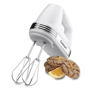 Power Advantage 5-Speed White Hand Mixer with Recipe Book