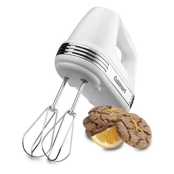 Cuisinart Power Advantage 5-Speed White Hand Mixer with Recipe