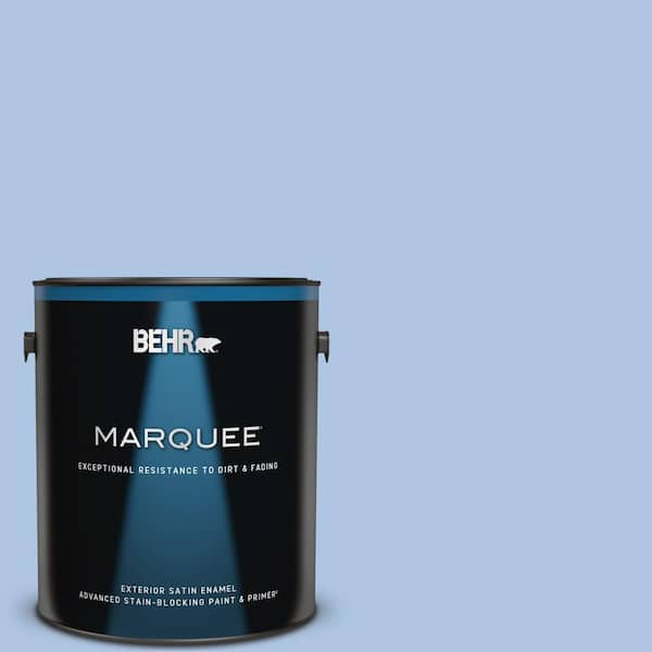 BEHR MARQUEE 1 gal. #580B-4 Ocean Dream Satin Enamel Exterior Paint & Primer