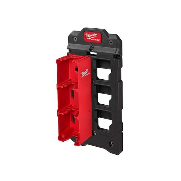 Milwaukee Packout M18 Battery Rack with Packout Compact Wall Plate