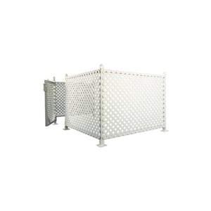 3 ft. x 24 ft. White Plastic Lattice Fence Panel/Enclosure Kit with Gate Insert -Soft Surface