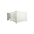 3 ft. x 56 ft. White Plastic Lattice Fence Panel/Enclosure Kit with Gate Insert- Hard Surface