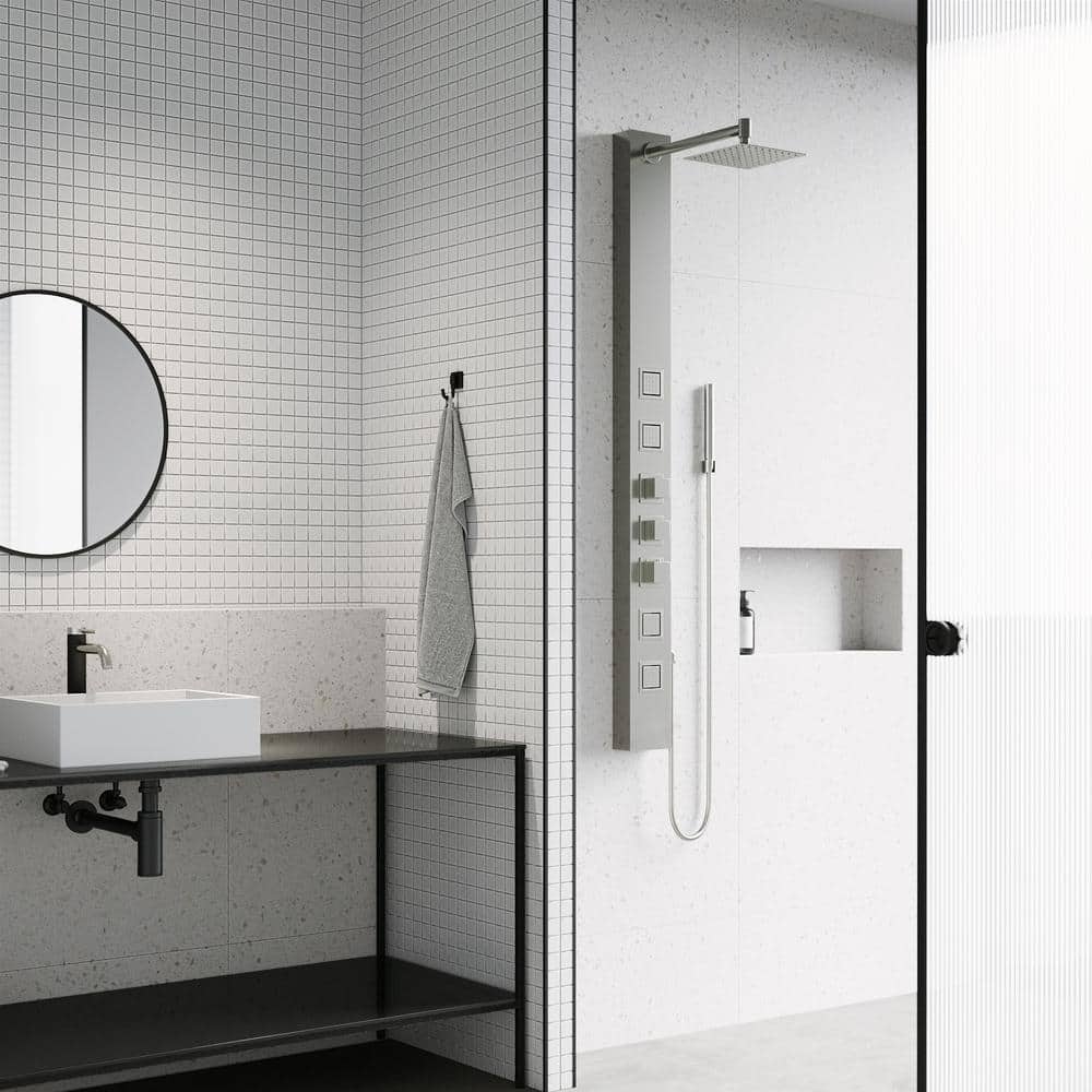 Sutton 58" Stainless Steel 4-Jet Shower Panel System