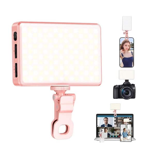 Vrbgify 120-LED Selfie Light for Phone, Front and Back Clip, 3 Modes, CRI 95+, 2500K-9000K, Dimmable, 3000mAh Rechargeable