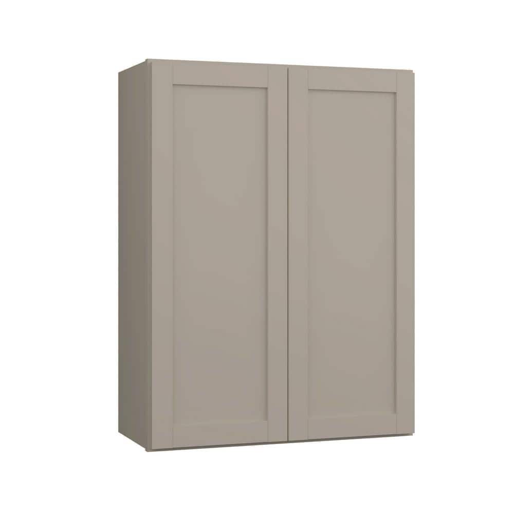 Courtland 27 in. W x 12 in. D x 36 in. H Assembled Shaker Wall Kitchen Cabinet in Sterling Gray price history on PriceWatchPro