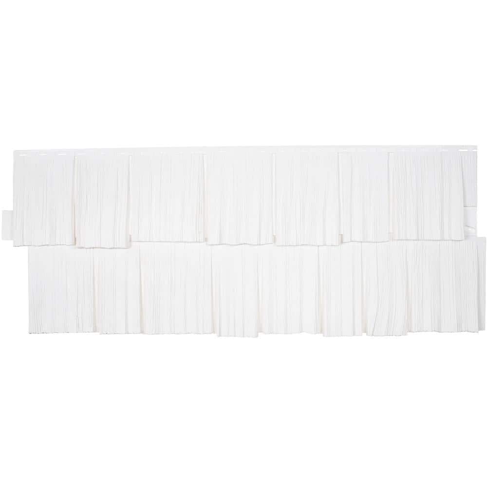 NovikShake 18.8 in. x 48.4 in. HS Hand Split Shake Polymer Siding in White (9 Panels Per Box, 49.4 sq. ft.) price history on PriceWatchPro