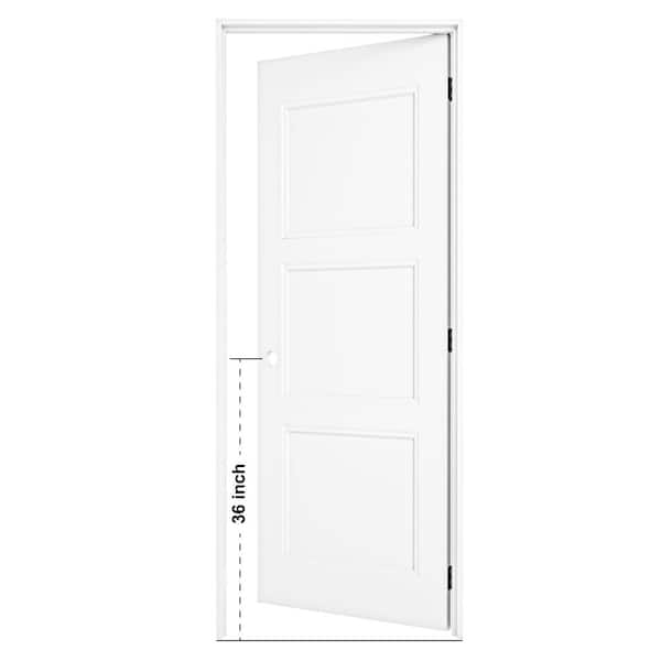 MMI DOOR 30 in. x 84 in. Smooth Carrara Right-Hand Solid
