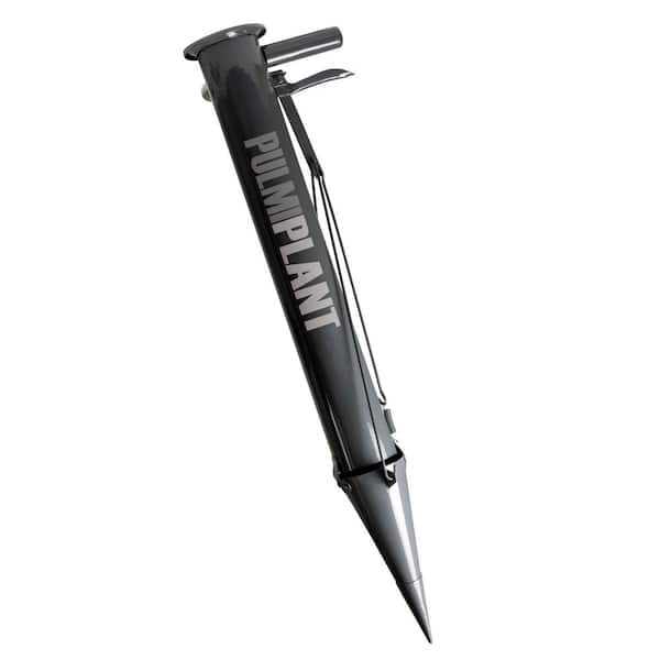 35 in. Long Handled Steel Vegetable and Bulb Planter with Reinforced Tip, Manual Planting Tool for Vegetable Seedlings