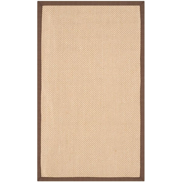 SAFAVIEH Natural Fiber Maize/Brown 3 ft. x 5 ft. Border Area Rug