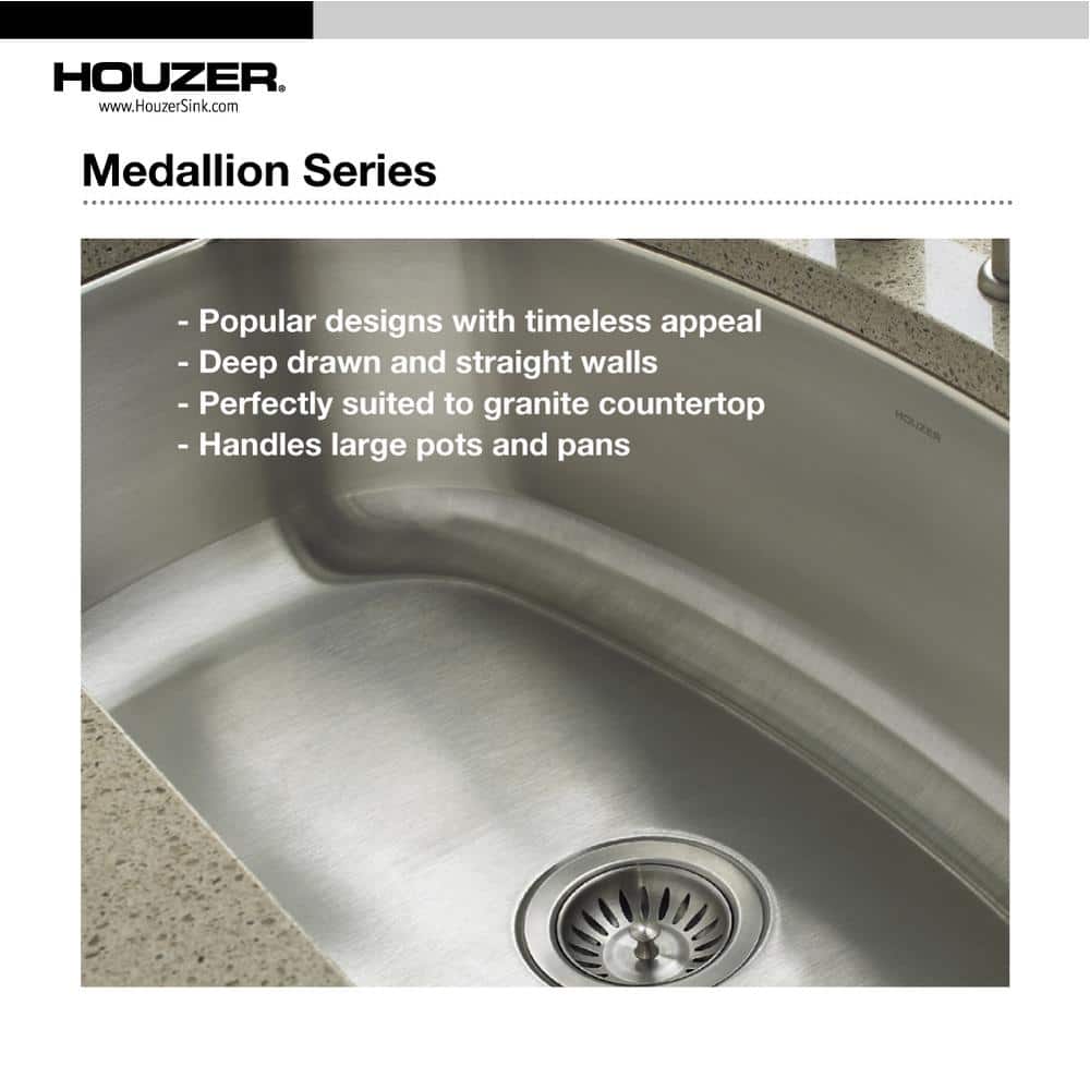 Medallion Classic 31.5'' Stainless Steel Double Bowl Undermount Sink