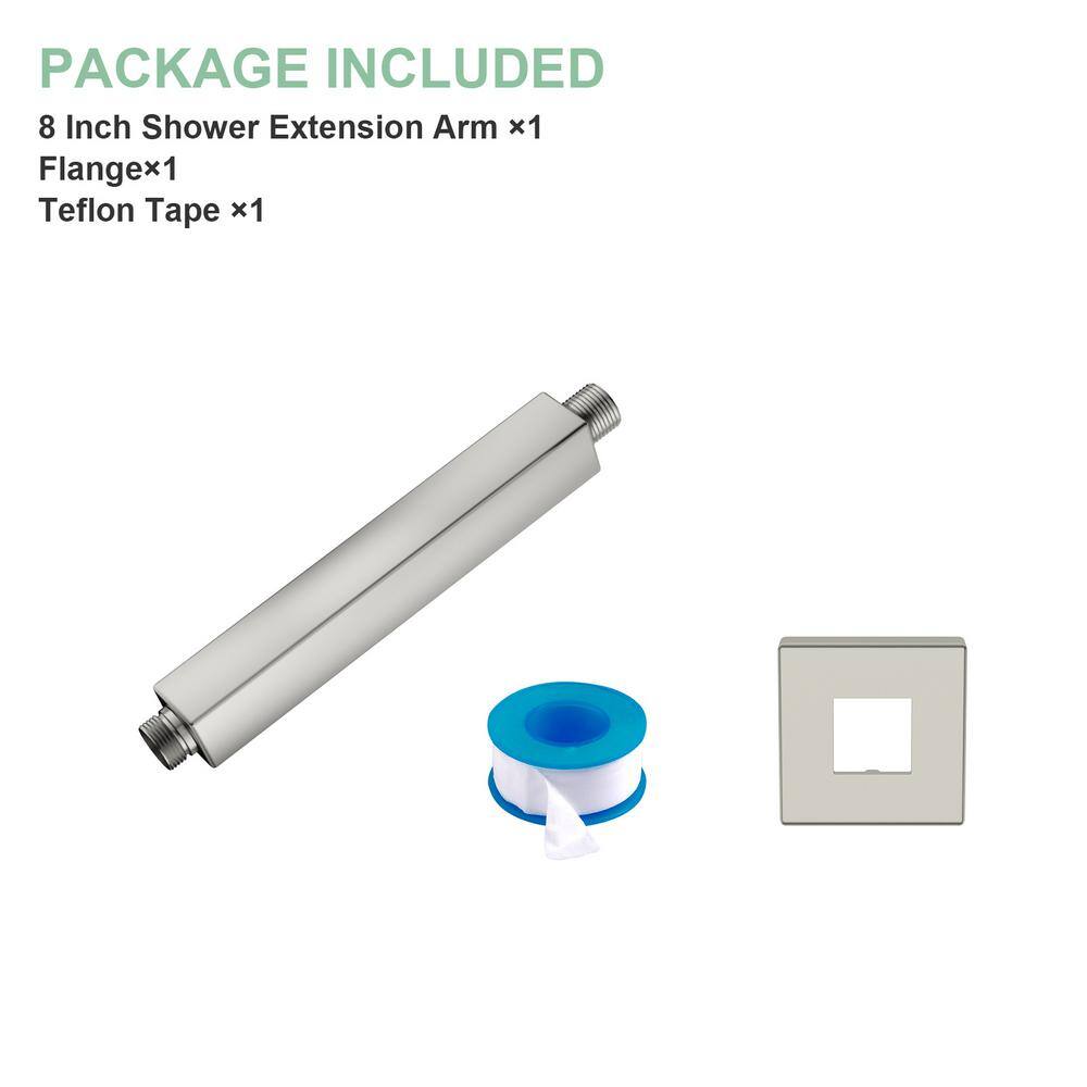 Brushed Nickel Ceiling Mount Straight Shower Arm