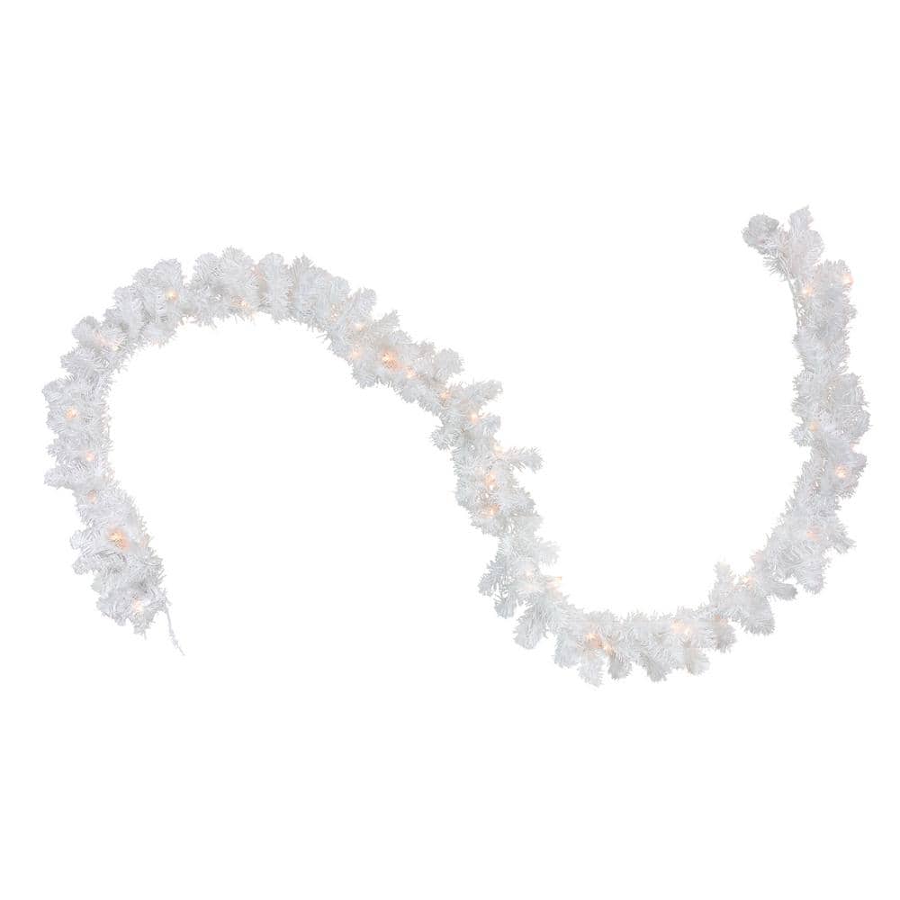 12 Pieces 79 ft Christmas Garland White Garland for Christmas Tree White  Tinsel Garland Xmas White Twist Hanging Snowflakes Tinsel Wreath Decor