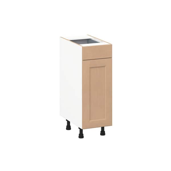 Lakewood 12 in. W x 21.83 in. D x 34.5 in. H Assembled Shaker Bath Base Kitchen Cabinet in Sugar Cookie with 1-Drawer