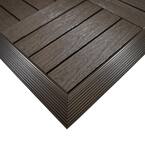 1/6 ft. x 1 ft. Quick Deck Composite Deck Tile Outside Corner Fascia in Indonesian Merbau (2-Pieces/Box)