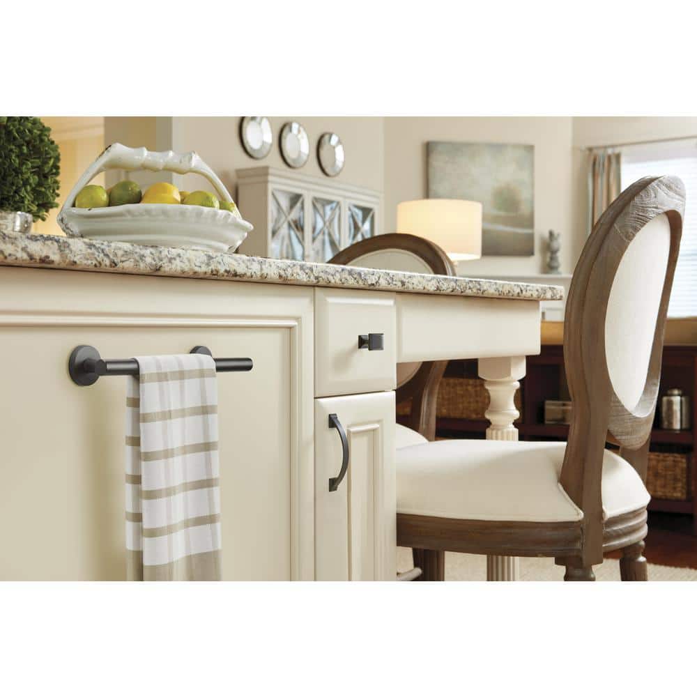 Black Bronze Rectangular Cabinet Knob with Mounting Hardware