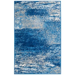 Adirondack Silver/Blue 3 ft. x 4 ft. Solid Area Rug