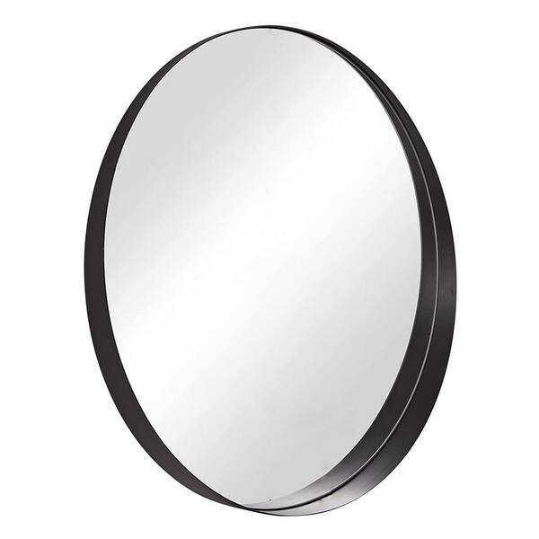 ANDY STAR 30 in. W x 1 in. H Circle Mirror with Stainless Steel Metal Frame