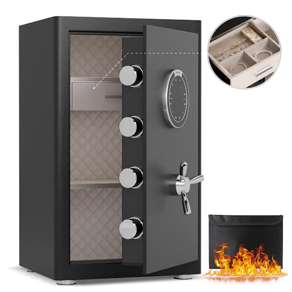 2.8 Cu.ft Home Safe with Fireproof Bag, Heavy-Duty Steel Construction, Digital Keypad