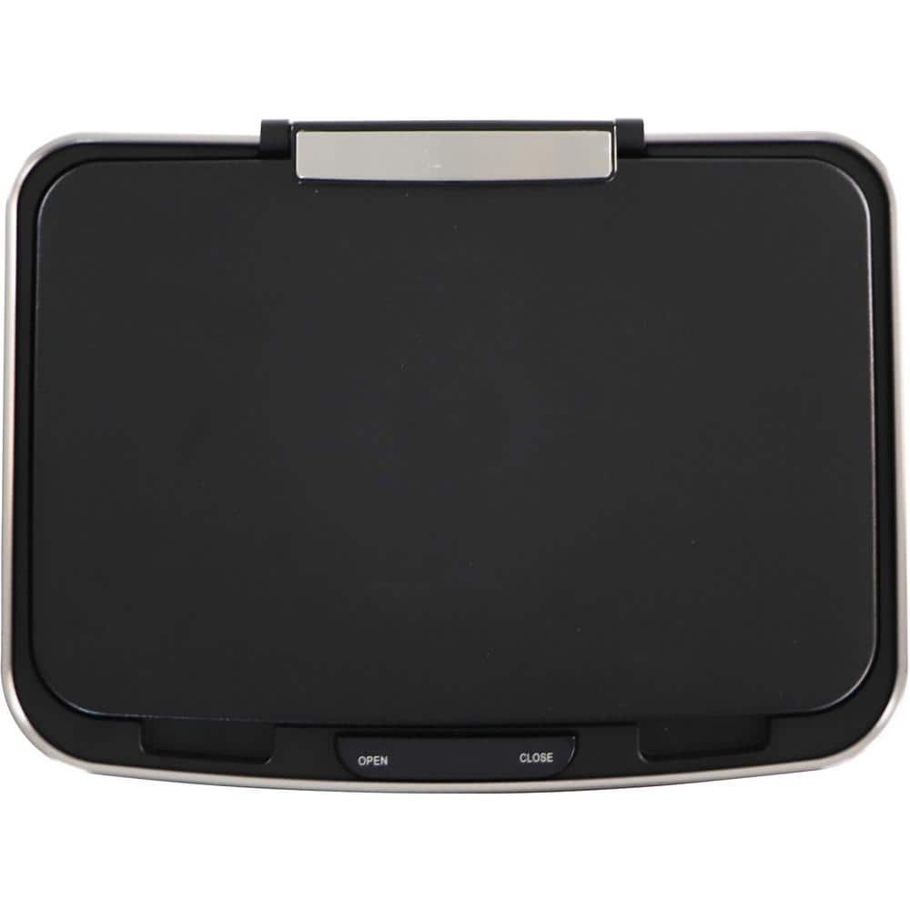Silver Stainless Steel Touchless 16-Gallon Trash Can