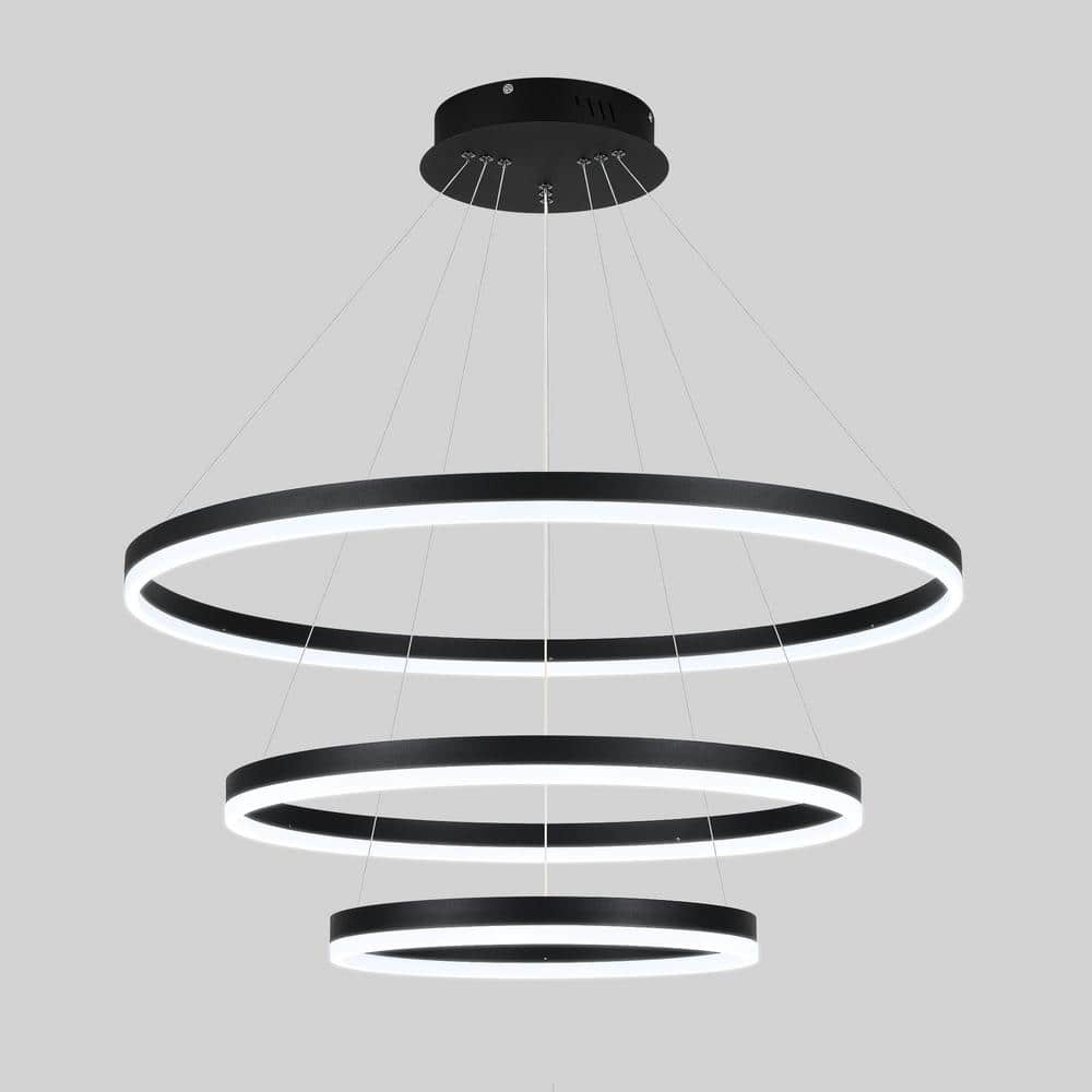 LamQee Modern 32 in. 138-Watt 3-Light Dimmable Integrated