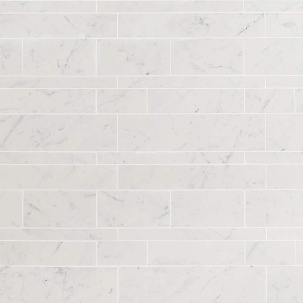 Ivy Hill Tile Saroshi Carrara Giola  in. x  in. Matte Porcelain  Marble Look Floor and Wall Mosaic Tile ( sq. ft./Each) EXT3RD107356 -  The Home Depot