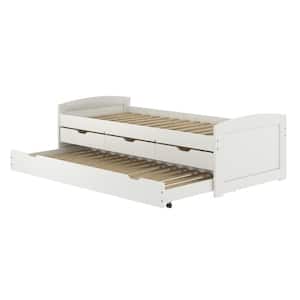 Solid Wood Twin Day Bed with Trundle and Drawers
