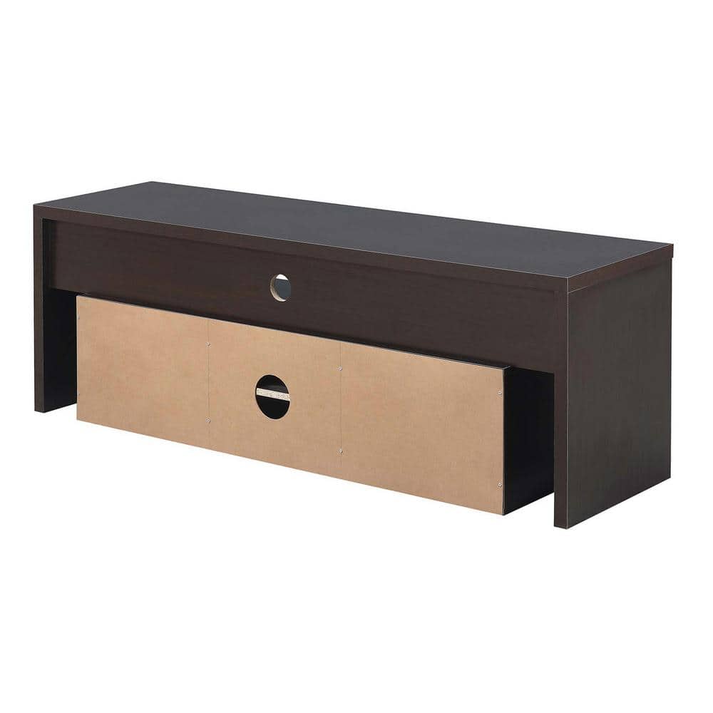 Lexington Espresso 60" TV Stand with Louvered Cabinets and Shelves