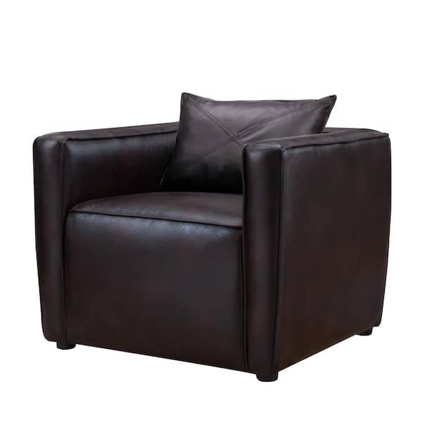 Furniture of America Absalon Brown Low-Back Accent Chair