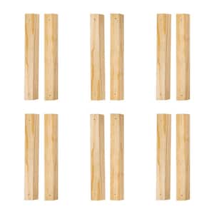 1 in. x 2 in. x 12 in. Common Softwood Hanging Cleat Sets (6-Pack)