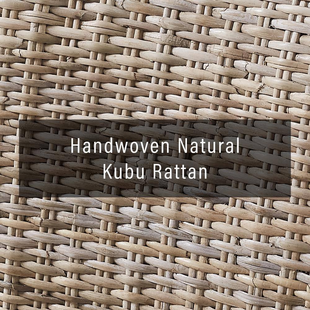 Edelyn High Back Brown Rattan Side Chair with Cushions