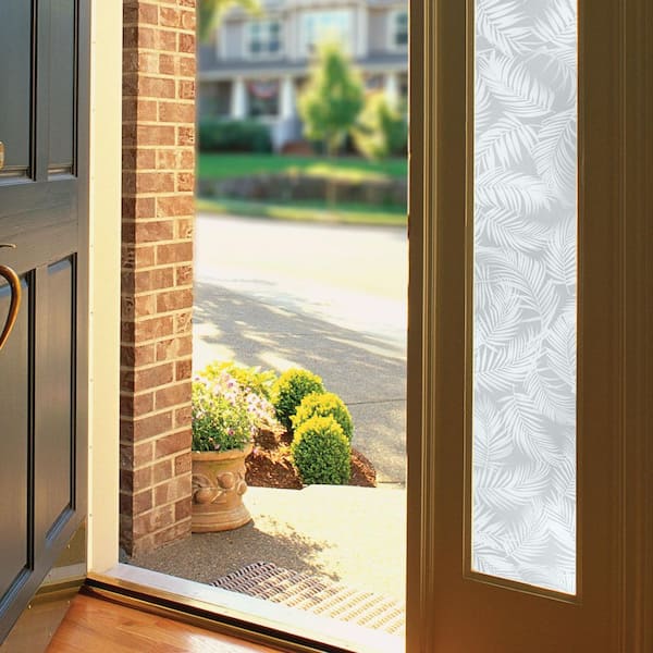 Artscape Etched Palm SL 12 in. x 72 in. Decorative and Privacy Window ...