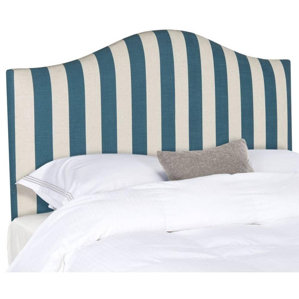 SAFAVIEH Connie Navy White Queen Upholstered Headboard MCR4620V The   Navy White Safavieh Headboards Mcr4620v 64 1000 