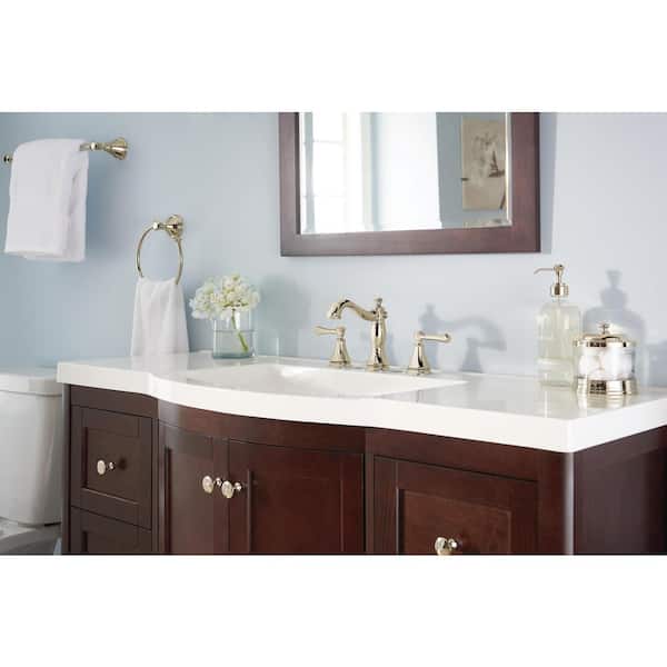 Cassidy 8 in. Widespread 2-Handle Bathroom Faucet with Metal Drain Assembly in Polished Nickel