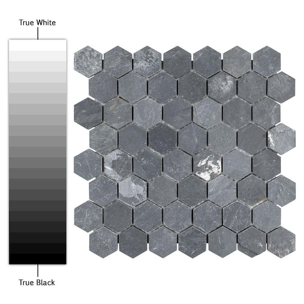 Merola Tile Crag Hexagon Black 11 1 8, Home Depot Black Tile