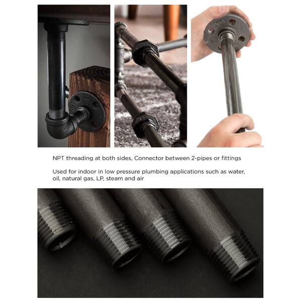 1-1/4 in. x 42 in. Black Steel Pipe