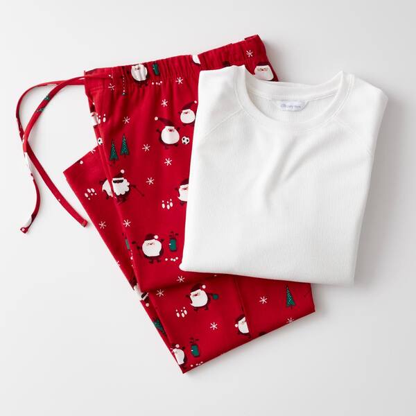 The Company Store Family Flannel Company Cotton Men's XL Pajama Set in Santa