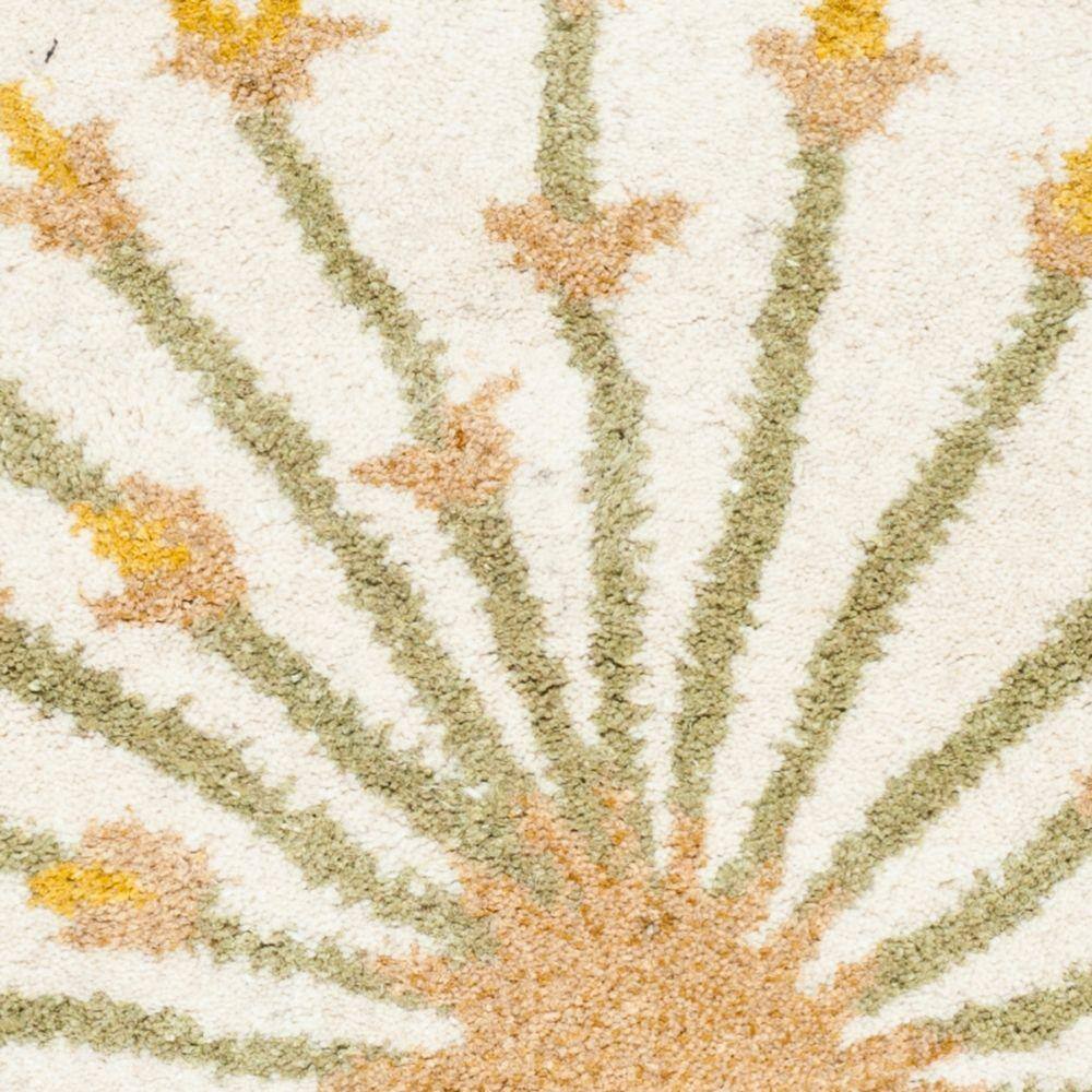 Hand-Tufted Beige Gold Wool Rectangular Area Rug, 2' x 3'
