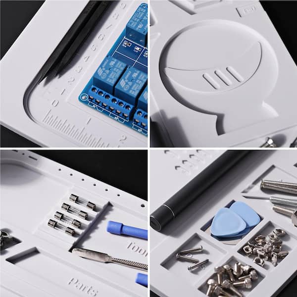 Soldering Station Mat Silicone Work Mat Heat Resistant 932°F Anti-Static  Magnetic Mat for Electronic Phone Laptop Watch Repair