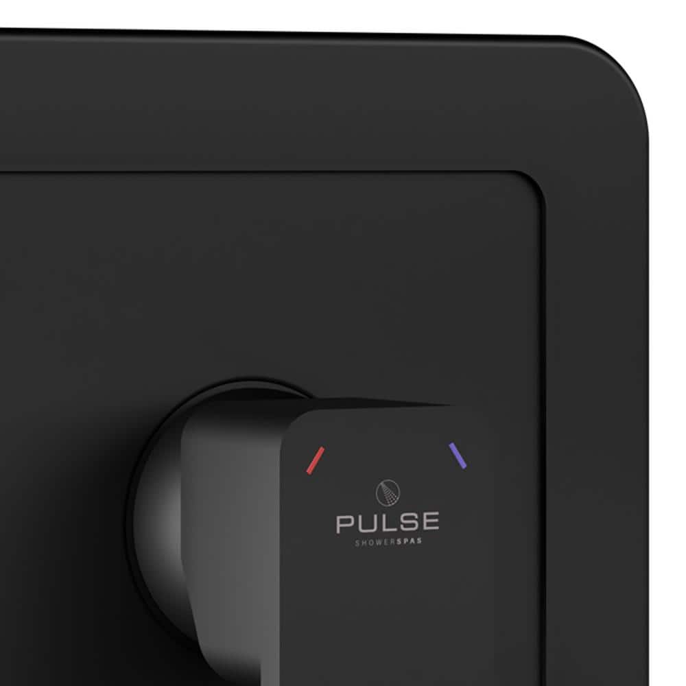 Matte Black Pressure Balance Thermostatic Valve with Lever