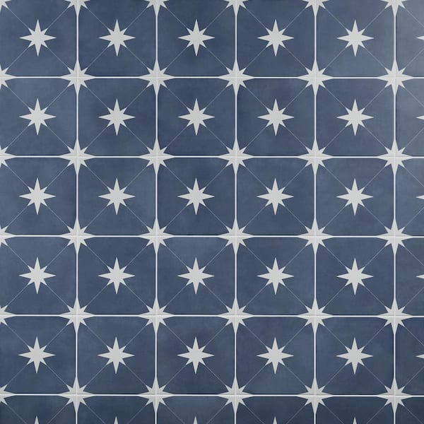 Ivy Hill Tile Polaris Navy 9 in. x 9 in. Matte Porcelain Floor and Wall Tile (10.76 sq. ft./Case)