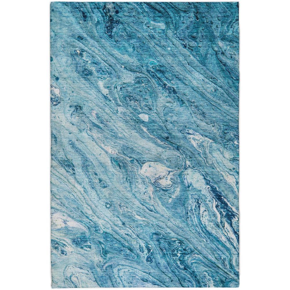 Dream Shag Premium Machine Washable Abstract ADS640 Sky 3 ft. x 5 ft. Area Rug price history on PriceWatchPro