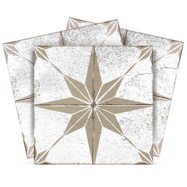 MI ALMA Gray, Beige and Sand Brown R93 7 in. x 7 in. Vinyl Peel and Stick Tile (24 Tiles, 8.17 sq. ft./pack)