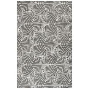 Micro-Loop Grey/Ivory 6 ft. x 9 ft. Abstract Geometric Area Rug