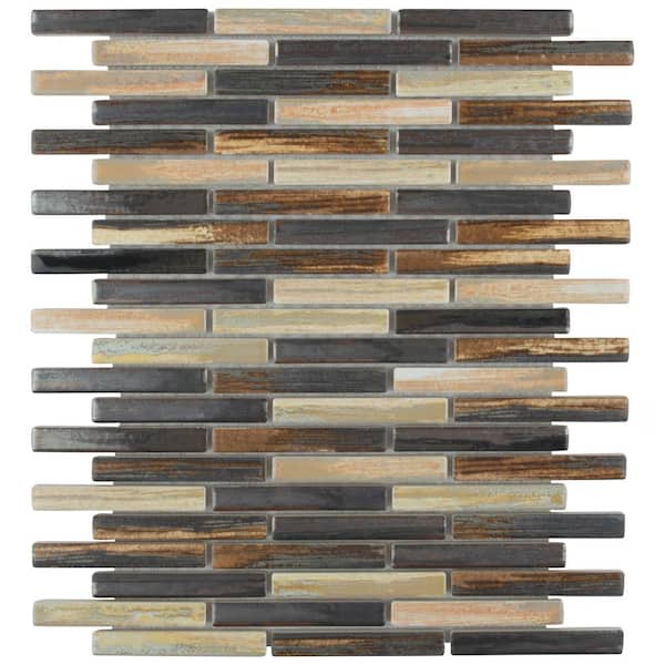 Merola Tile Rustica Brick Highlands 6 in. x 6 in. Porcelain Mosaic Take Home Tile Sample