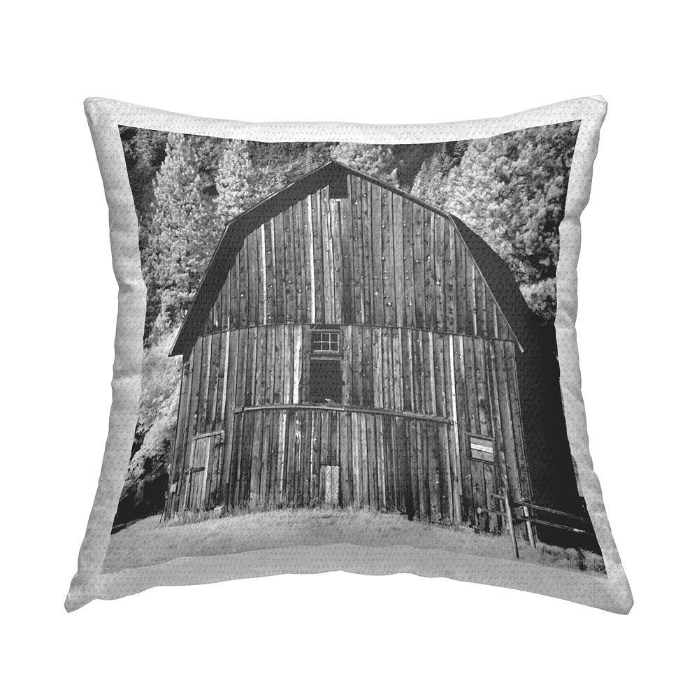 Rustic Country Barn Farm Landscape Grey Square Outdoor Throw Pillow price history on PriceWatchPro
