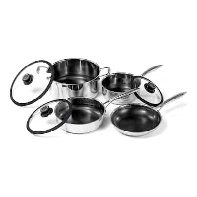 7-Piece Stainless Steel Nonstick Cookware Set