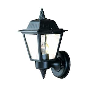 Builder's Choice Collection 1-Light Matte Black Outdoor Wall Lantern Sconce