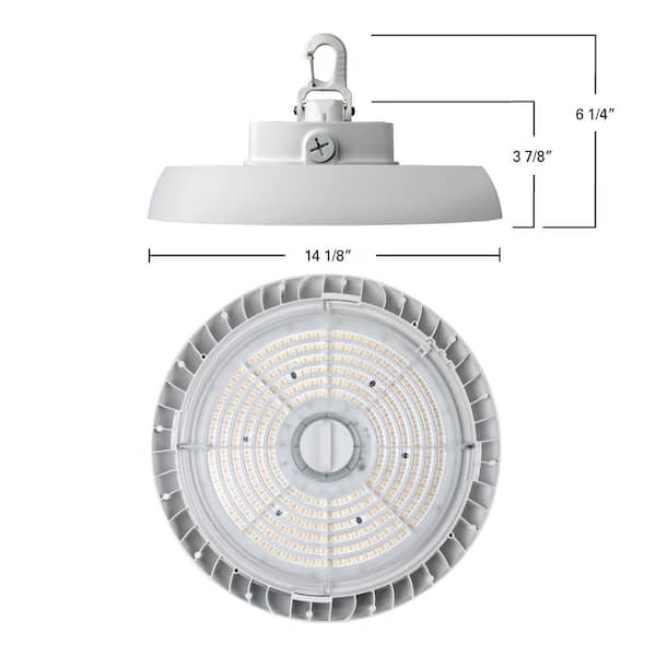 UHBS2 LED Round High Bay with 3 Field Select Distribution, Sel 24/30/36000 Lumens and CCT 30/35/40/50/65,120-347