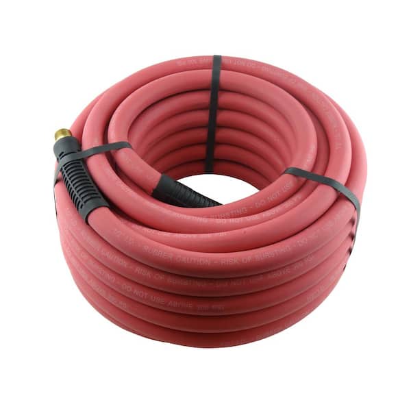 BLUBIRD 1/2 in. x 50 ft., 1/2 in. NPT Rubber Air Hose