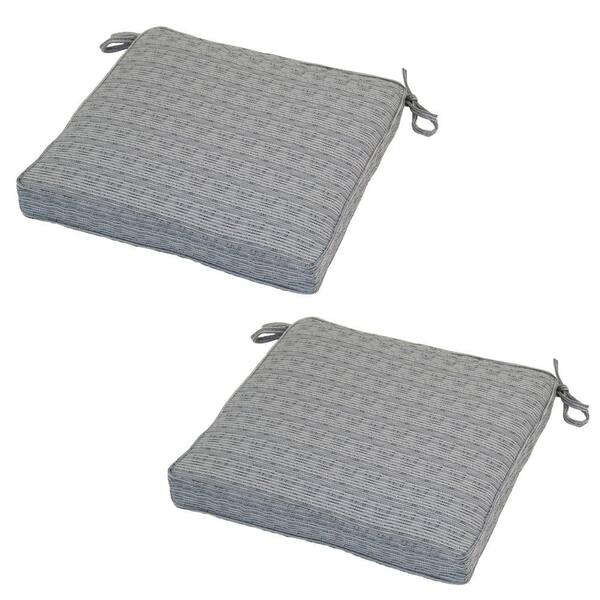 Hampton Bay 20 x 19 Outdoor Chair Cushion in Standard Cement Texture (2-Pack)